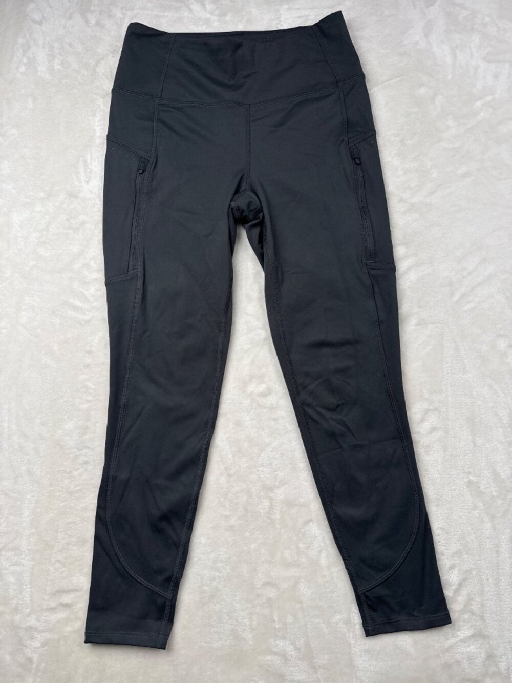 Mondetta Womens Black High-Waisted Full-Length Leggings With Pockets Size Small